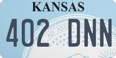 KS license plate 402DNN