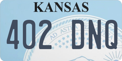 KS license plate 402DNQ