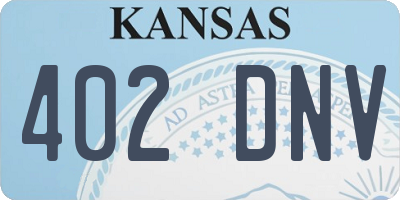 KS license plate 402DNV
