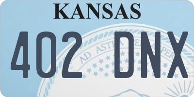 KS license plate 402DNX