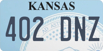 KS license plate 402DNZ