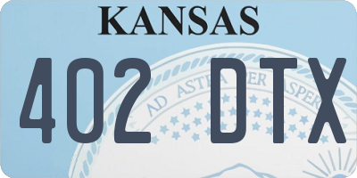 KS license plate 402DTX