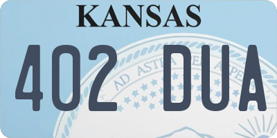 KS license plate 402DUA