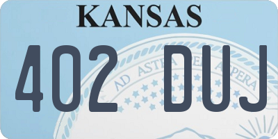 KS license plate 402DUJ