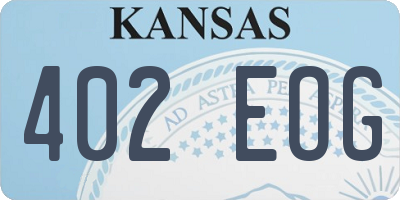 KS license plate 402EOG