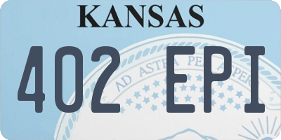 KS license plate 402EPI