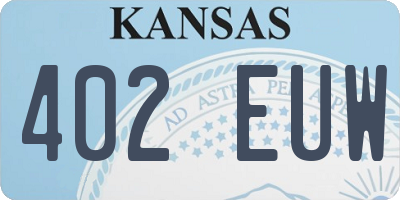 KS license plate 402EUW
