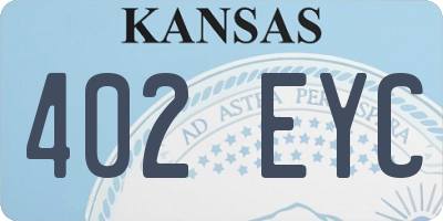 KS license plate 402EYC