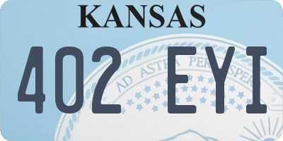KS license plate 402EYI