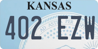KS license plate 402EZW