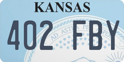 KS license plate 402FBY