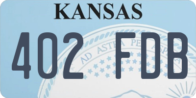 KS license plate 402FDB