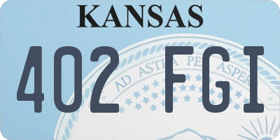 KS license plate 402FGI
