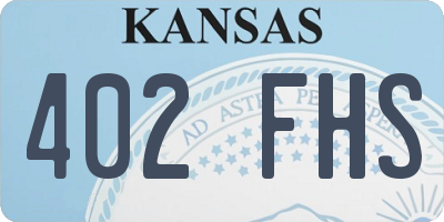 KS license plate 402FHS