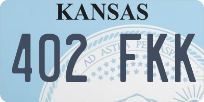 KS license plate 402FKK