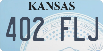 KS license plate 402FLJ
