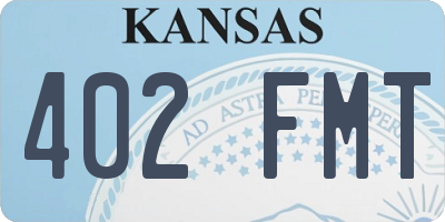 KS license plate 402FMT