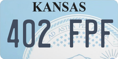 KS license plate 402FPF