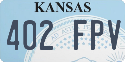 KS license plate 402FPV