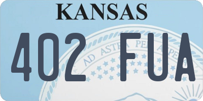 KS license plate 402FUA