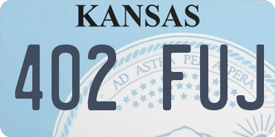 KS license plate 402FUJ