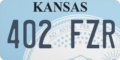 KS license plate 402FZR