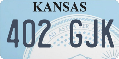KS license plate 402GJK