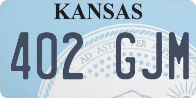 KS license plate 402GJM