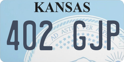 KS license plate 402GJP