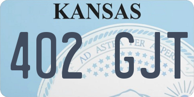 KS license plate 402GJT