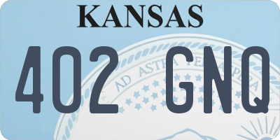 KS license plate 402GNQ