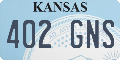 KS license plate 402GNS