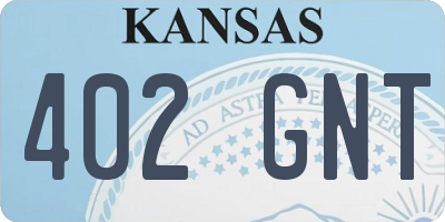 KS license plate 402GNT
