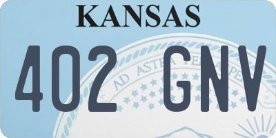 KS license plate 402GNV