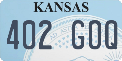 KS license plate 402GOQ