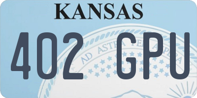 KS license plate 402GPU