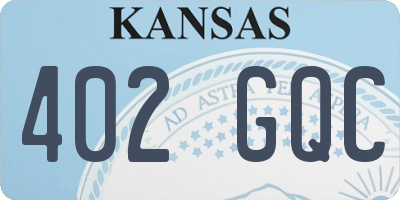 KS license plate 402GQC