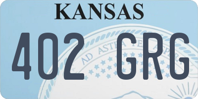 KS license plate 402GRG