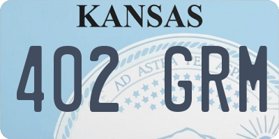 KS license plate 402GRM