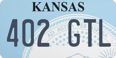 KS license plate 402GTL