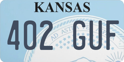 KS license plate 402GUF