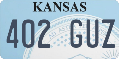 KS license plate 402GUZ