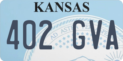 KS license plate 402GVA