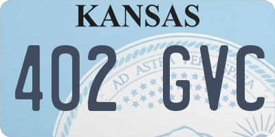 KS license plate 402GVC
