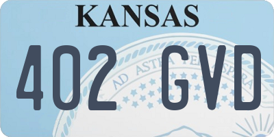 KS license plate 402GVD