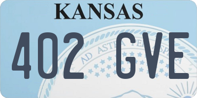 KS license plate 402GVE