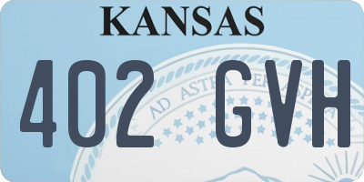 KS license plate 402GVH