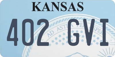 KS license plate 402GVI