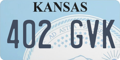 KS license plate 402GVK