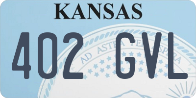 KS license plate 402GVL